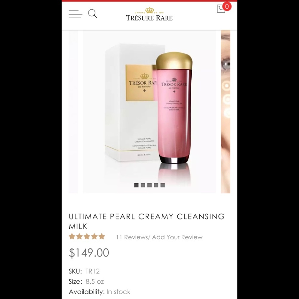 TRÉSOR RARE De Premier Ultimate pearl creamy cleansing milk